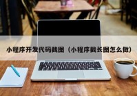 小程序开发代码截图（小程序截长图怎么做）