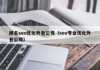 排名seo优化外包公司（seo专业优化外包公司）