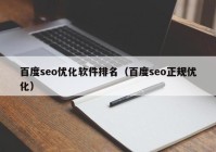 百度seo优化软件排名（百度seo正规优化）