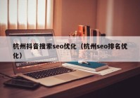 杭州抖音搜索seo优化（杭州seo排名优化）