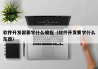 软件开发需要学什么编程（软件开发要学什么东西）