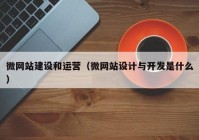 微网站建设和运营（微网站设计与开发是什么）