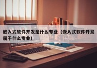 嵌入式软件开发是什么专业（嵌入式软件开发属于什么专业）