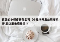 真正的小程序开发公司（小程序开发公司哪家好,戳这里免费报价!）