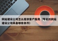 网站建设公司怎么提供客户服务（专业的网站建设公司具备哪些条件）