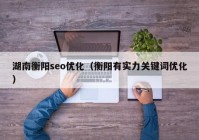 湖南衡阳seo优化（衡阳有实力关键词优化）