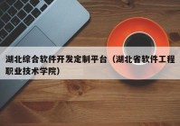 湖北综合软件开发定制平台（湖北省软件工程职业技术学院）